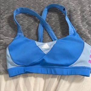 Adidas across back sports bra